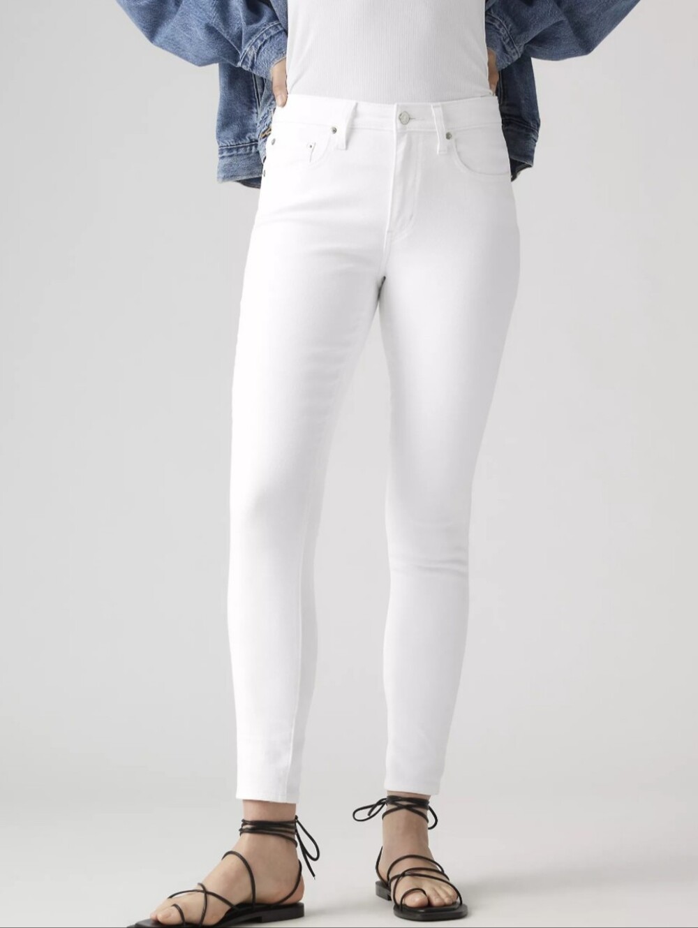 Levi's Premium 721 High-Rise Skinny Jeans NWT White Size 26